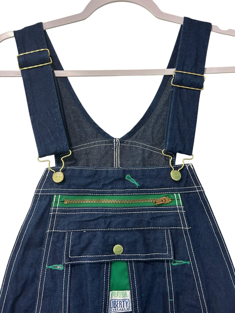 Liberty Denim Bib Overalls 32x34 Carpenter Y2K Workwear Indigo Blue Utility
